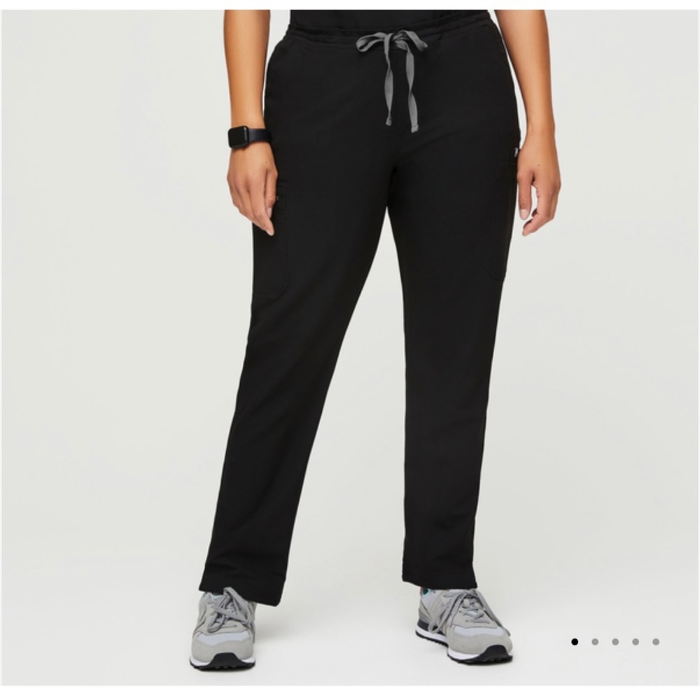 Figs Yola Skinny Straight Leg Scrub Pants Black Size XL/T